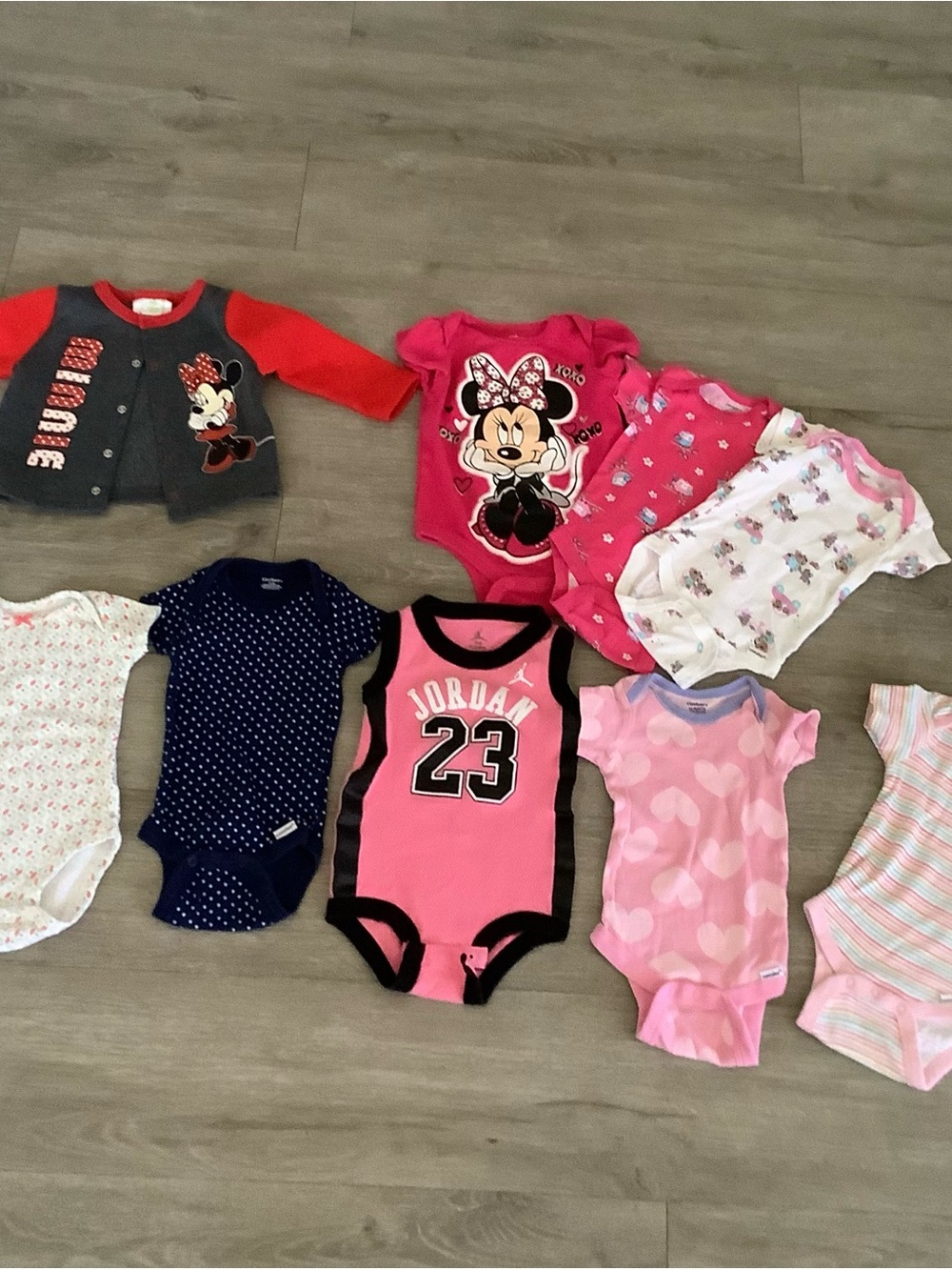 Baby Girl Set of Onesies.